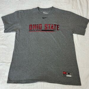 Nike Men’s Ohio State Buckeyes Football, Loose Fit, Gray Short Sleeve Tee